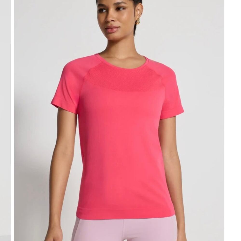 Mondetta Active Stretch Seamless Shirt Women’s Large Pink